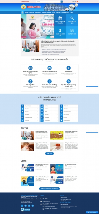 Hệ thống website tập đoàn Medlatec