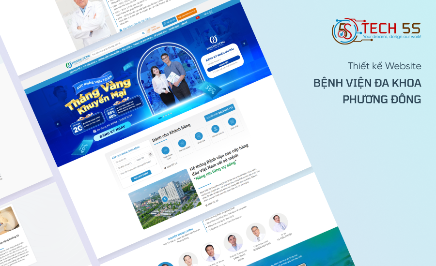 thiết kế website bệnh viện Phương Đông