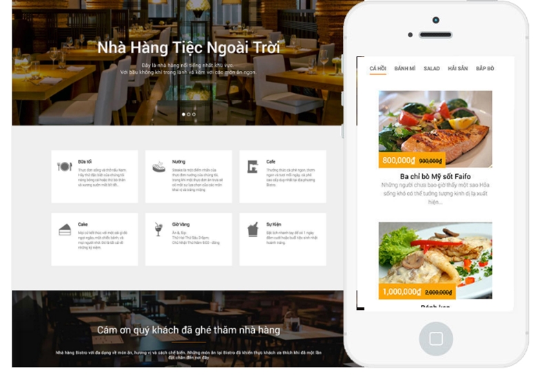 Thiết kế website cho nhà hàng tăng lượng thực khách 