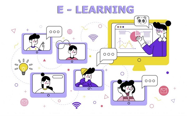 Website E-learning là hình thức giảng dạy thông qua kết nối mạng internet trên các thiết bị như máy tính hoặc điện thoại