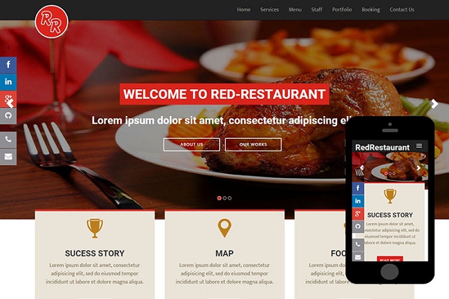 thiết kế web nhà hàng chất lượng tại hà nội